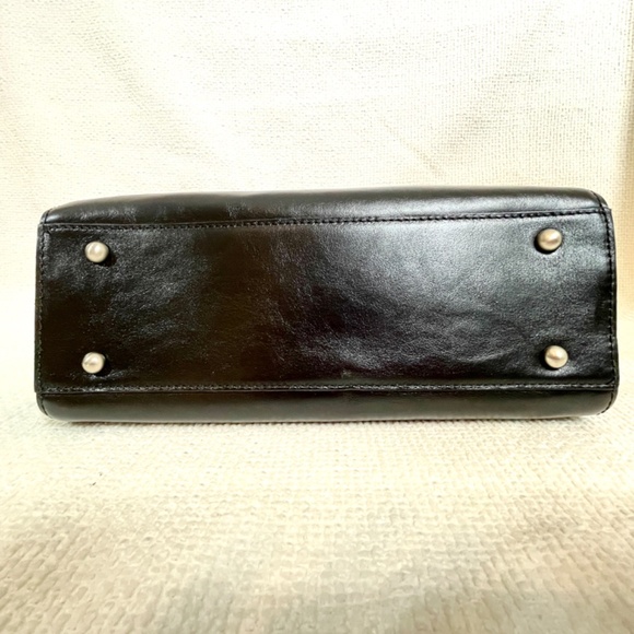 Patricia Nash Holland Top-Handle Black Leather Satchel/Crossbody P155106 EUC - Picture 3 of 16